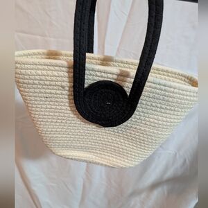 Elegant Black and Cream Women's Tote Bag